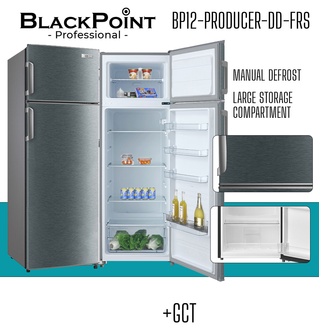 BLACKPOINT FROST FRIDGE -- BIG FRIDGE -- PRODUCER -- Metallic INOX