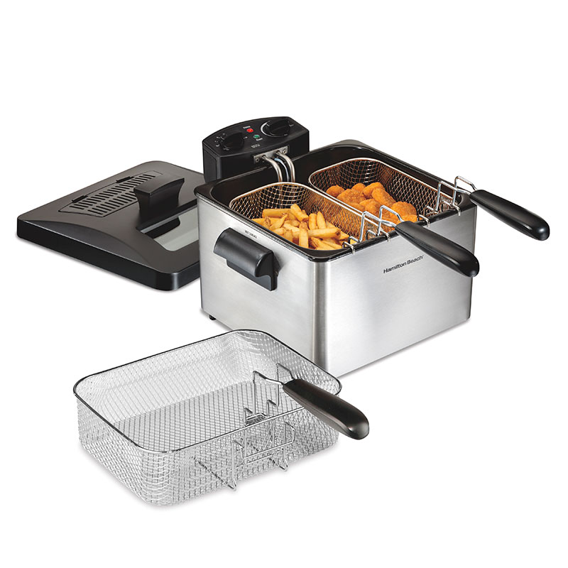 HAMILTON BEACH TRIPPLE BASKET DEEP FRYER -- BIG HUGE -- (2) BEST QUALITY