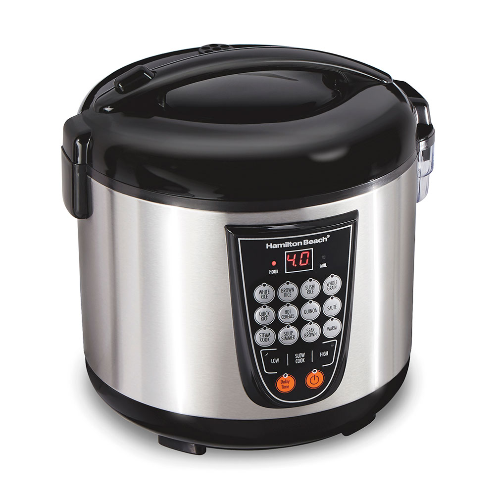 HAMILTON BEACH 4.5 QT , DIGITAL MULTI COOKER SYSTEM -- 14 FUNCTION -- RICE , VEG , STEAM , FISH