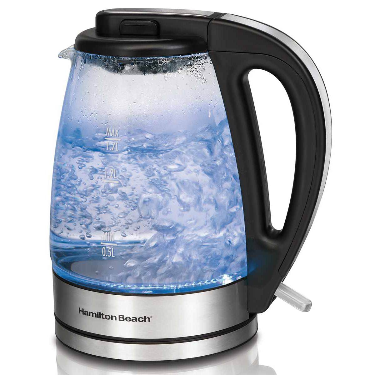HAMILTON BEACH KETTLE 1.7 LITRE -- GLASS -- HIGH QUALITY (2)
