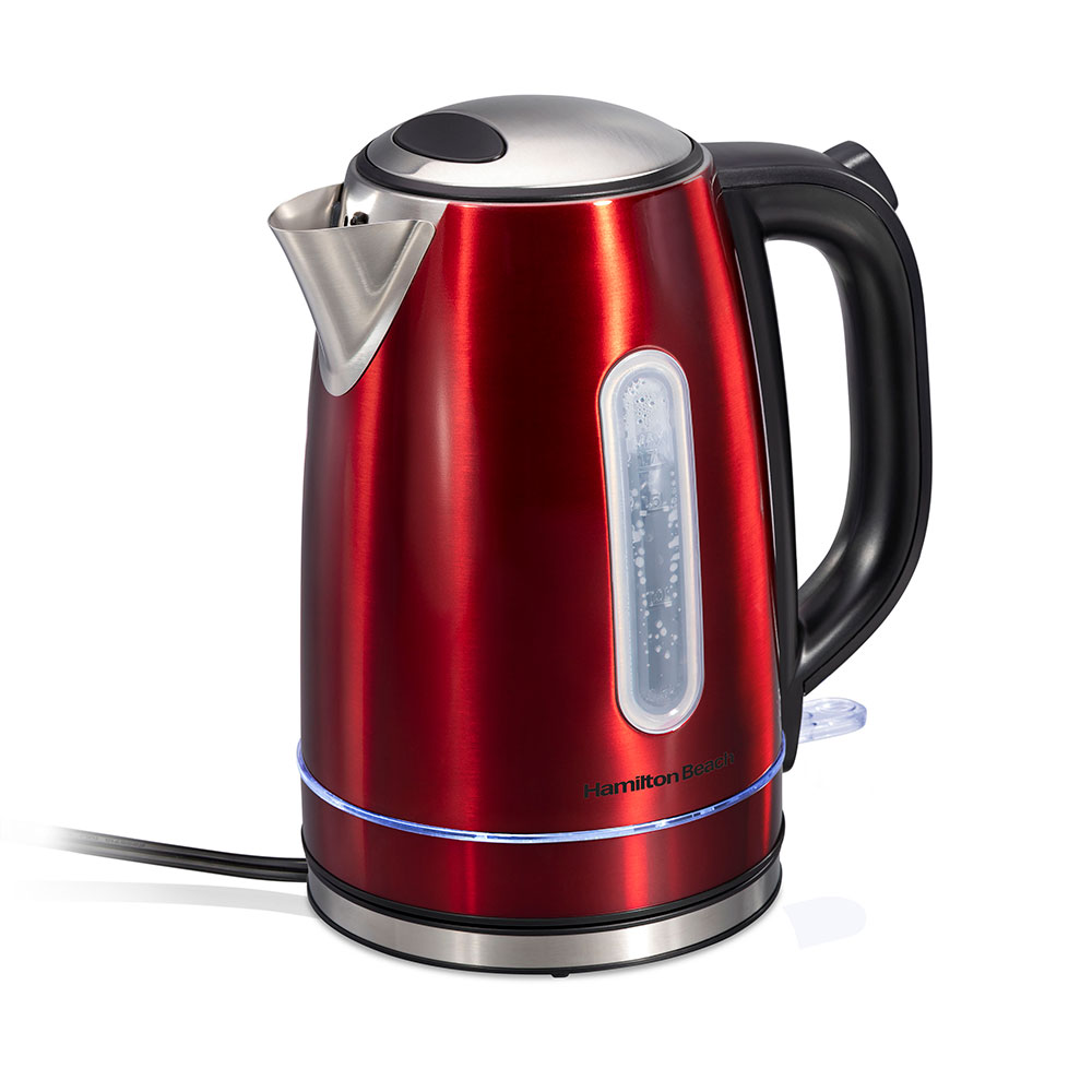 HAMILTON BEACH KETTLE -- RED STEEL -- HIGH QUALITY (2)