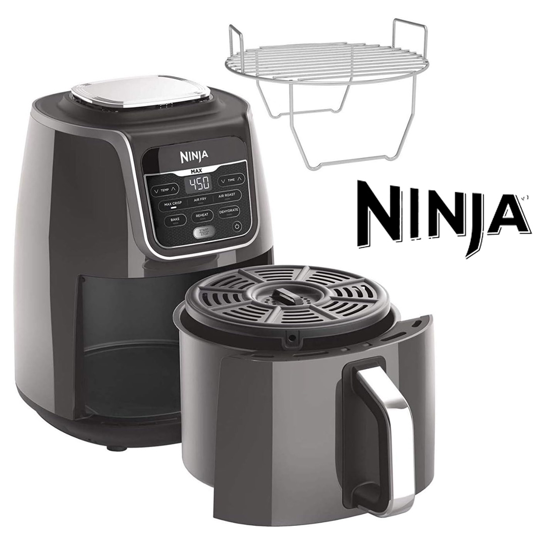 NUTRI NINJA AIRFRYER -- HEALTHY CHOICE --7 IN ONE AIR FRYER / STEEL /  6 QTS -- THE BEST -- SUPER XL SIZE
