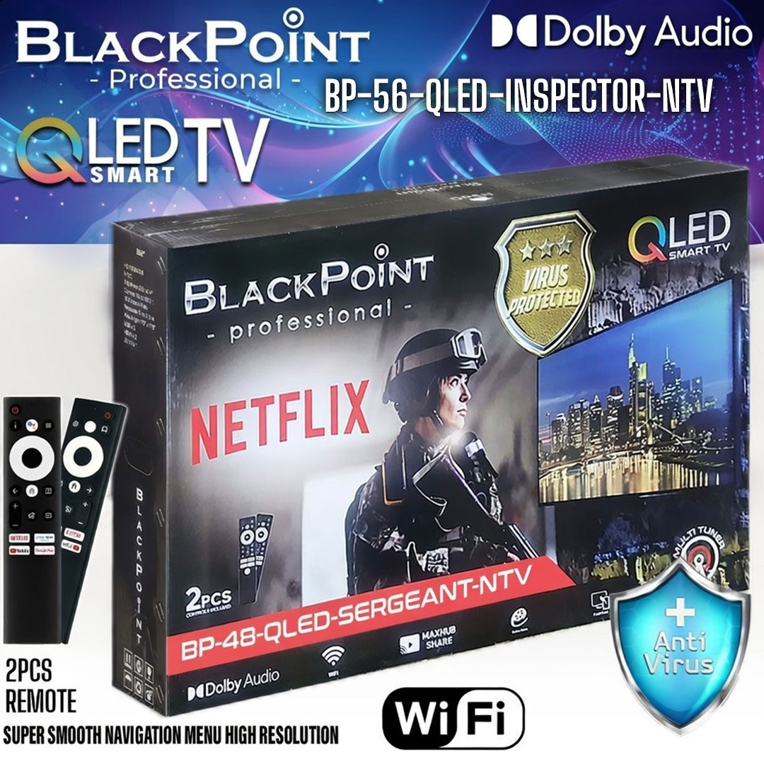 SECURED QLED -- PAID SOFTWARE -- TALKING NETFLIX TV -- PROTECTED APPS -- ANTIVIRUS -- Youtube and many more