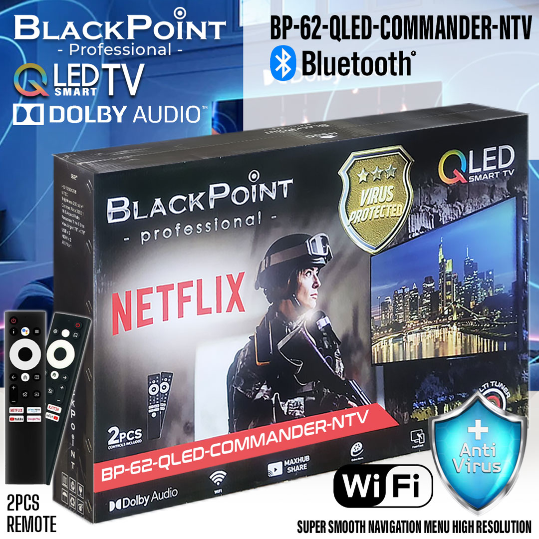 SECURED QLED -- PAID SOFTWARE -- TALKING NETFLIX TV -- PROTECTED APPS -- ANTIVIRUS -- Youtube and many more