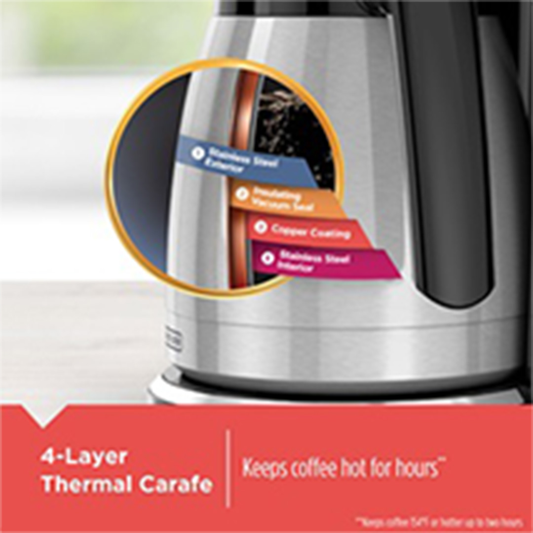 BLACK & DECKER COFFEE MAKER -- 12 CUP / THERMAL PROGRAM / BEST OF BEST / USED BY RONALDO & MESSI