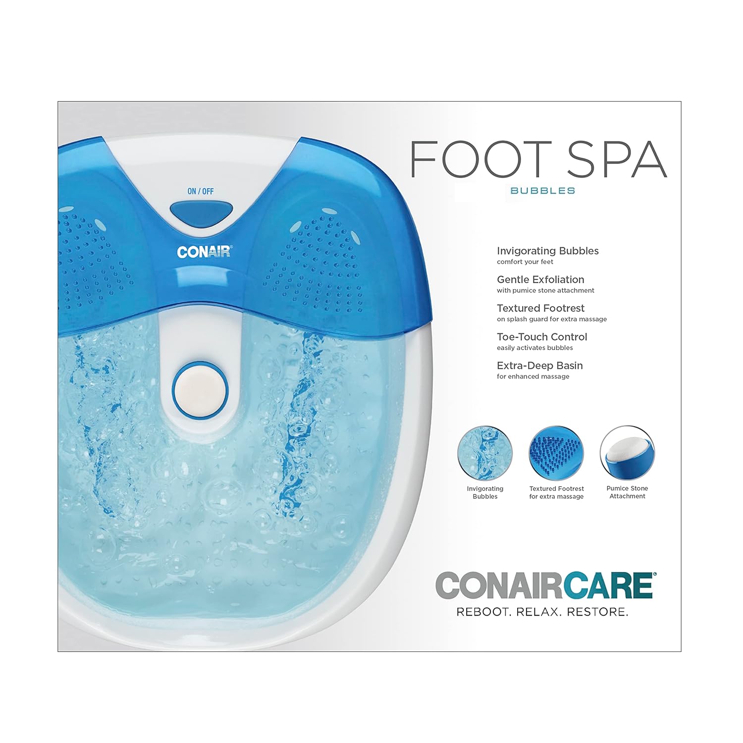 CONAIR FOOT SPA WITH HEAT -- RELAXATION GUARANTEED (2)