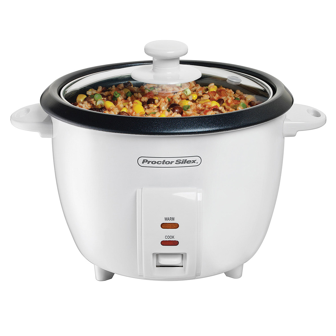 HAMILTON BEACH -- 5 CUP COUPLE & 1 CHILD RICE COOKER -- BLK (2)
