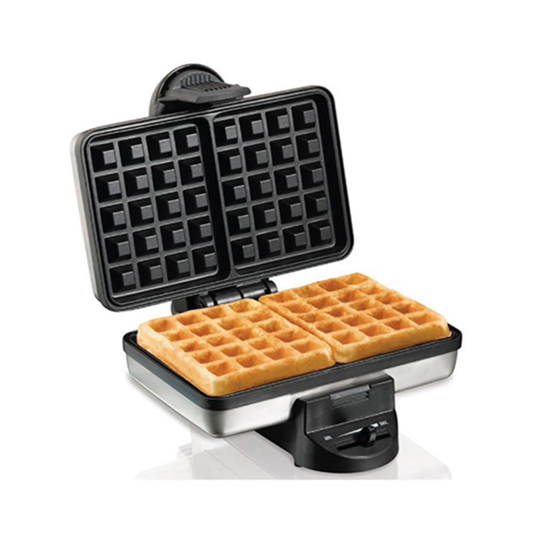 HAMILTON BEACH WAFFLE MAKER -- GREAT QUALITY -- STAINLESS