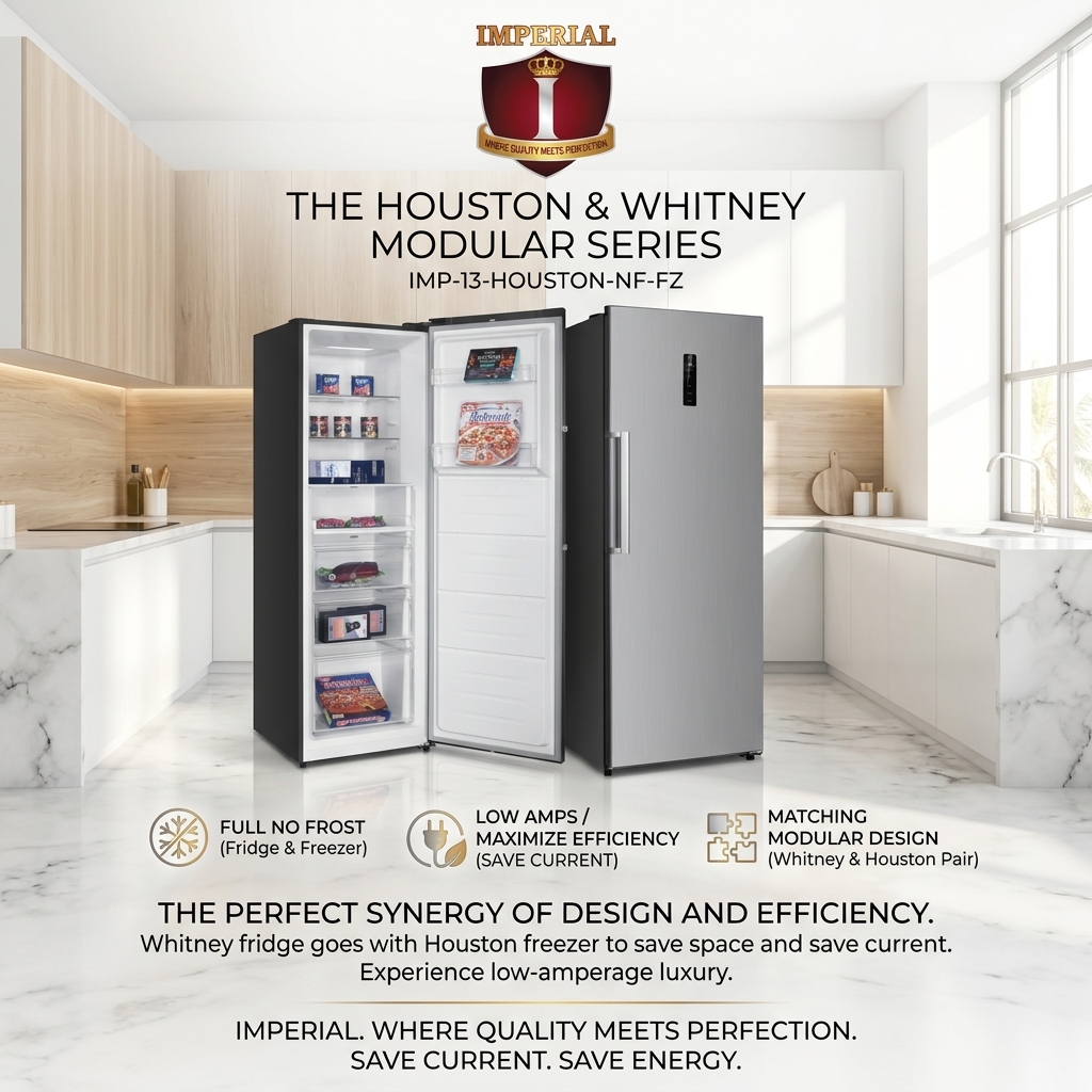 IMPERIAL - NO FROST full Freezer -- NEW MARRIAGE CONCEPT -- low Amps SAVE CURRENT -- HOUSTON -- Whitney frIdge goes with Houston freezer to make WHITNEY HOUSTON -- to be sold together
