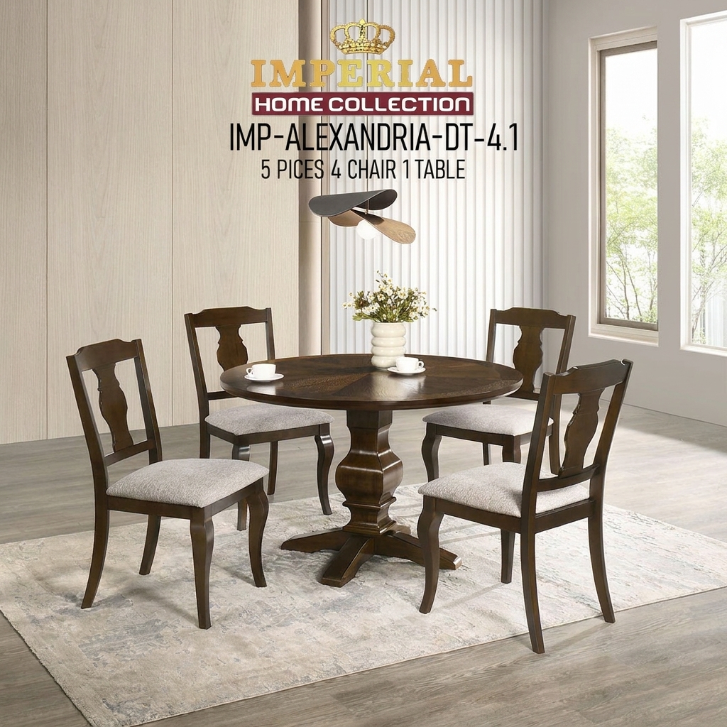 IMPERIAL ALEXANDRIA -- DINING TABLE WITH 4 CHAIRS -- SUPERCOOL