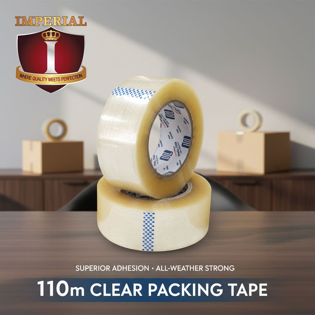IMPERIAL CLEAR TAPE -- 110 METRE LONG -- WITH SPECIAL STICK GLUE -- PACK OF 36