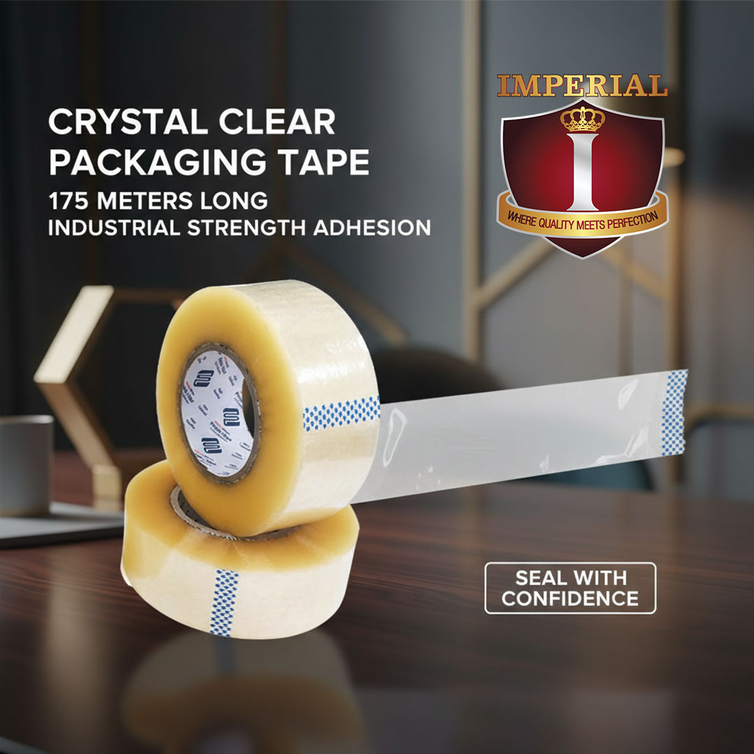 IMPERIAL CLEAR TAPE -- 175 METRE LONG -- WITH SPECIAL STICK GLUE -- PACK OF 24