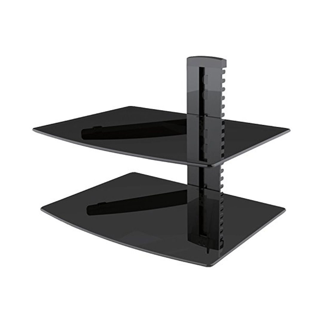 DOUBLE DVD SHELF -- IMPORATNT FOR CABLE BOX AND ROUTER (4)