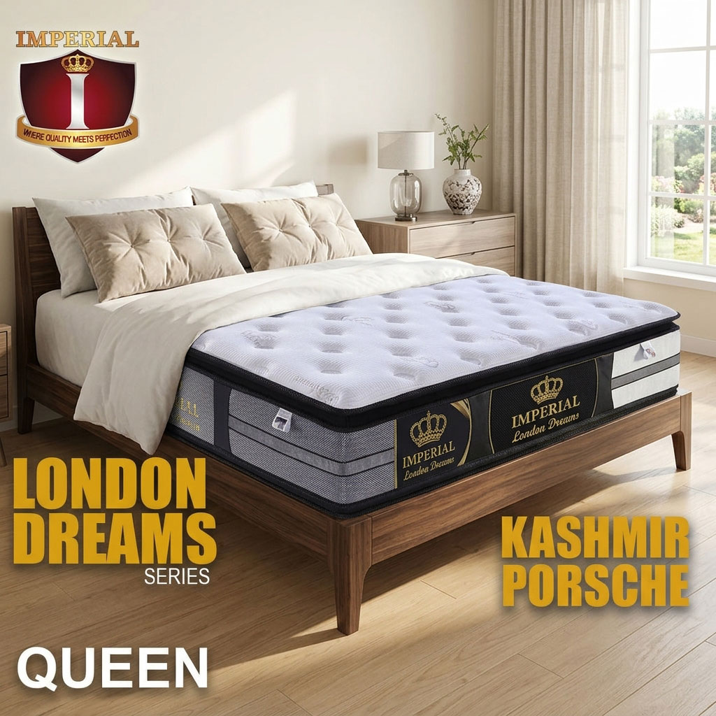 IMPERIAL--QUEEN--LONDON DREAMS pillow top - KASHMIR PORSCHE