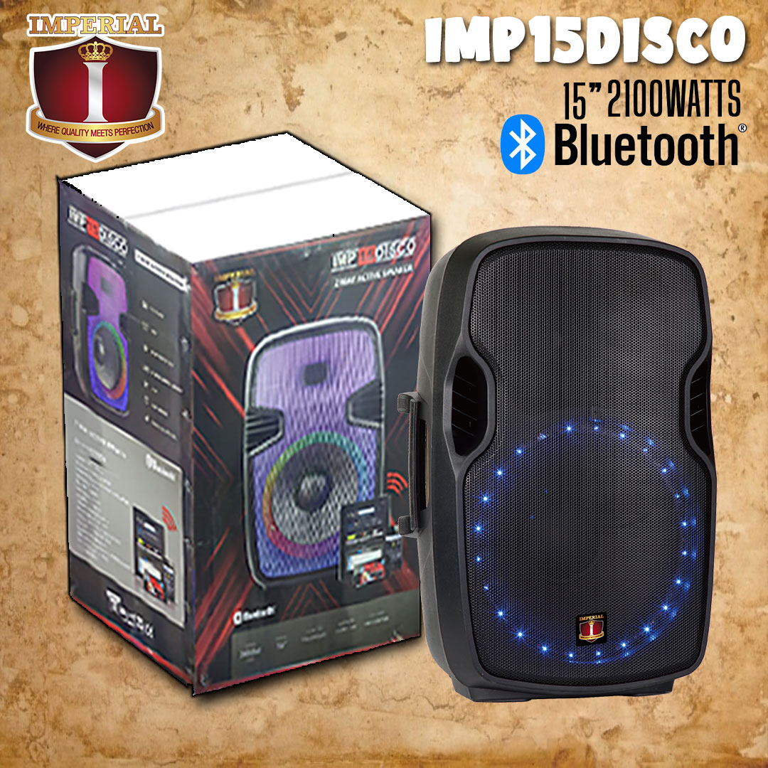 IMPERIAL 15" POWERED SPEAKERS--DISCO--2600 WATTS- ????-?-??????