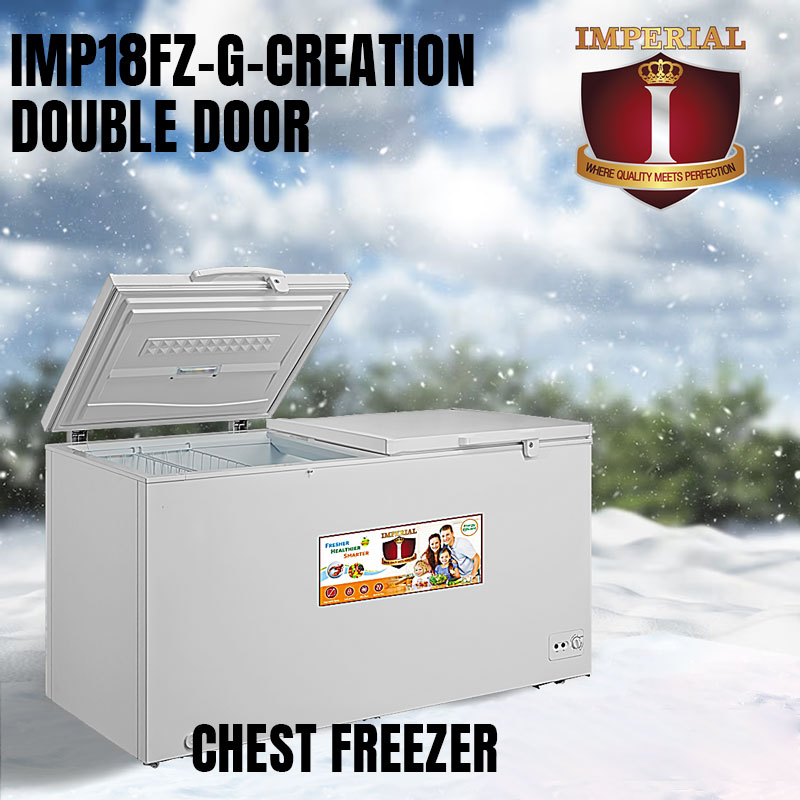 IMPERIAL FREEZER -- DOUBLE DOOR allumunium - GREY - CREATION