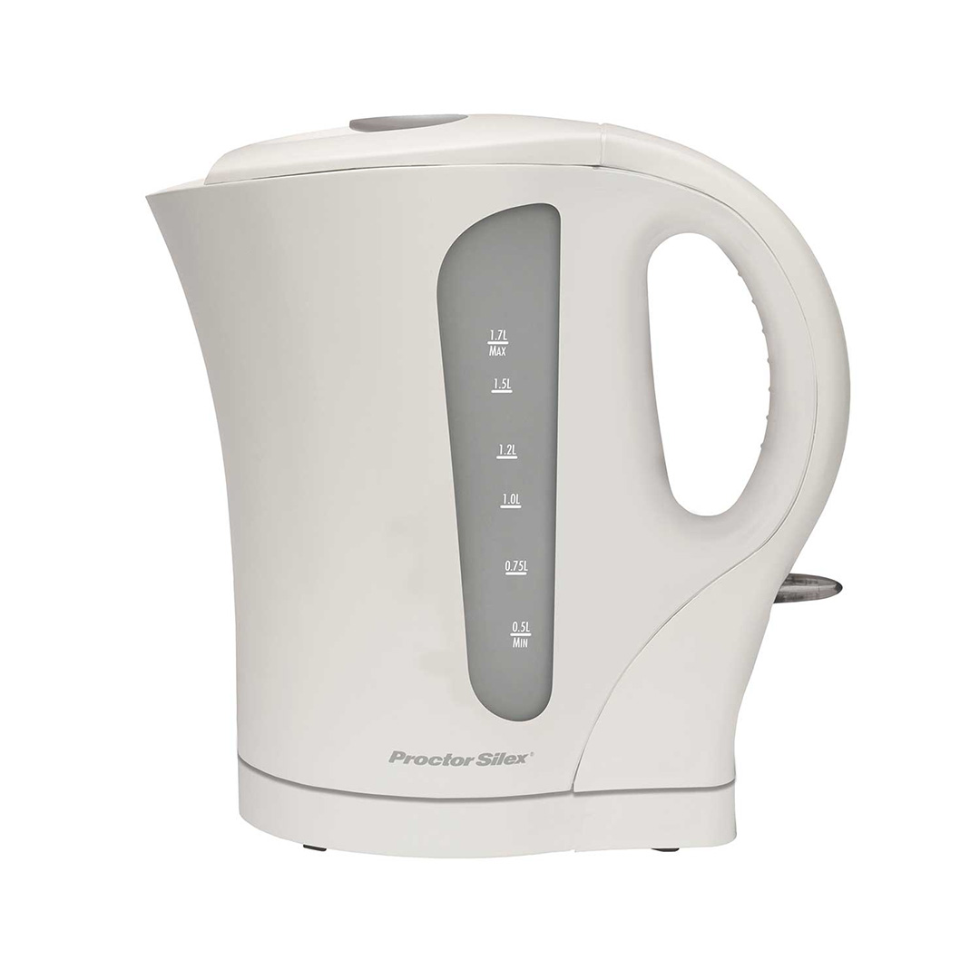 PROCTOR SILEX KETTLE 1.7L WHITE  BOIL DRY PROTECTION -- HAATT KAKE