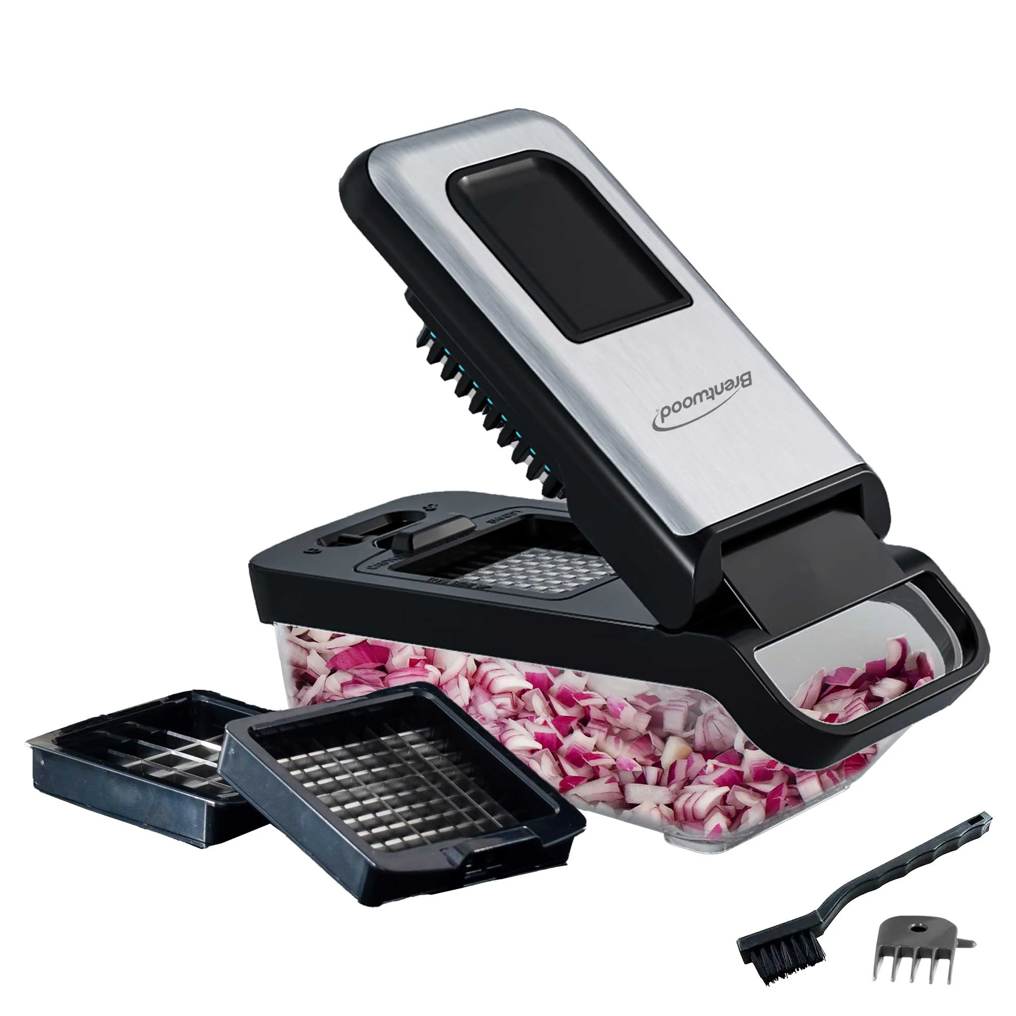 BRENTWOOD FOOD CHOPPER AND VEGETABLE DICER / 2 INTERCHEANGEABLE BLADES