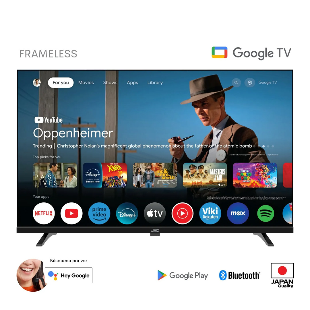 JVC 32" google tv -- BILLUTOOTH & VOICE ACTIVATED & NETFLIX