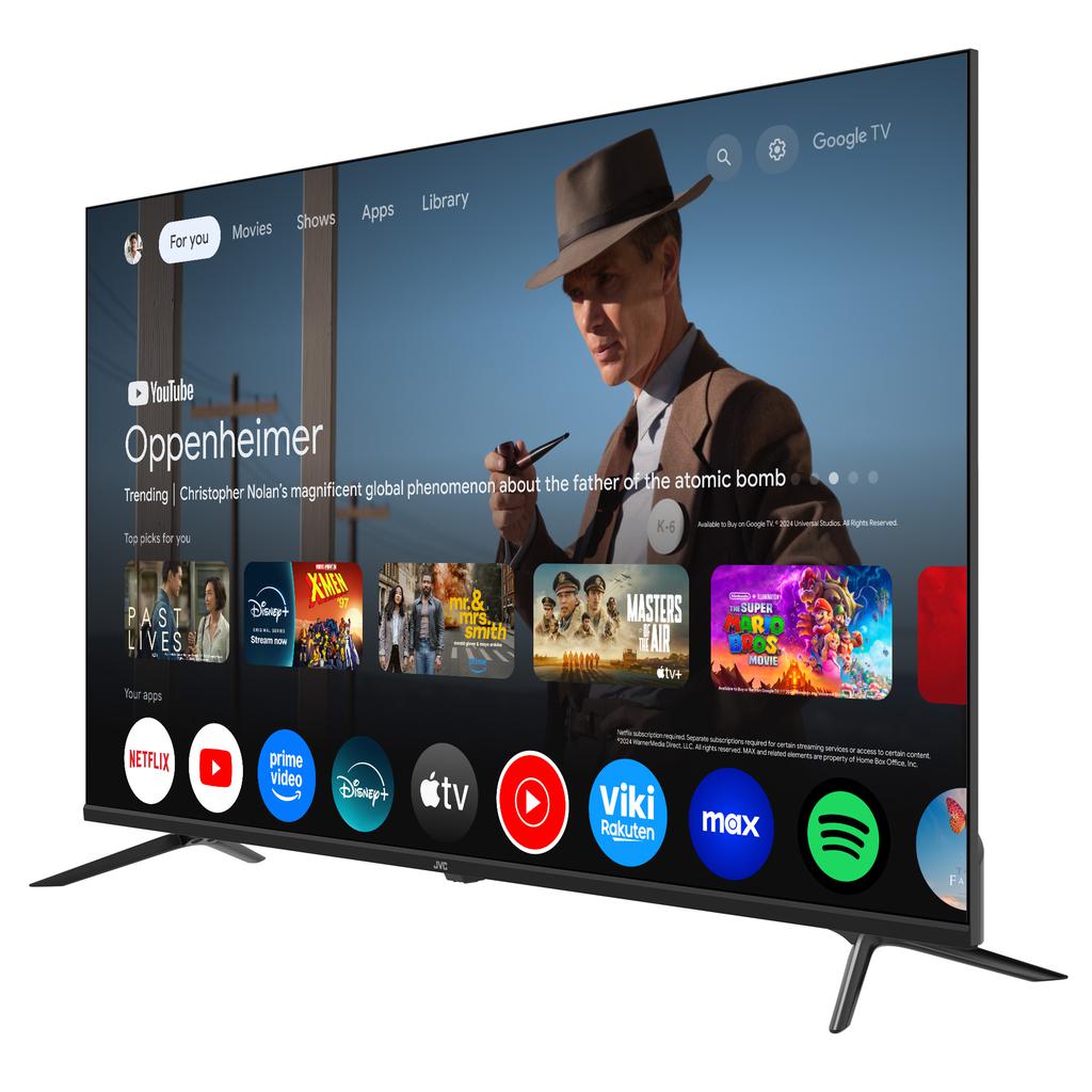 JVC 50" -- QLED TV ---PREMIUM HIGH MODEL google tv -- BILLUTOOTH & VOICE ACTIVATED & NETFLIX