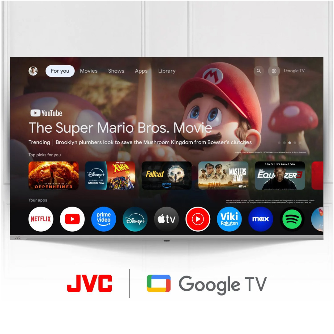 JVC 58" -QLED TV - --PREMIUM HIGH MODEL google tv -- BILLUTOOTH & VOICE ACTIVATED & NETFLIX