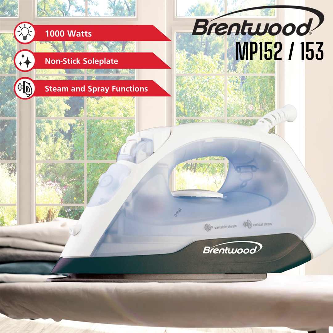 BRENTWOOD STEAM IRON -- GOOD QUALITY