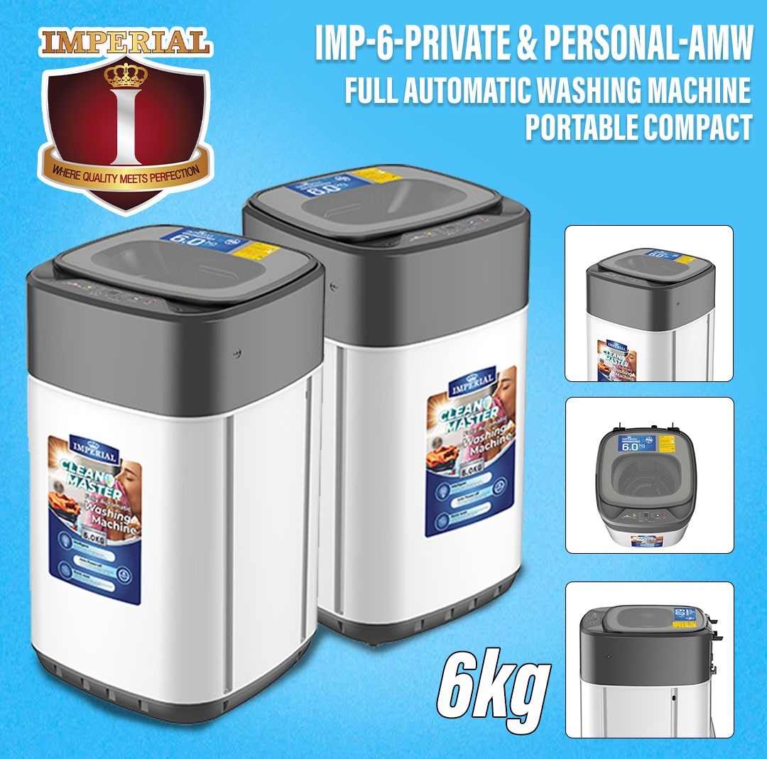 IMPERIAL WASHER - AUTOMATIC -- PRIVATE & PERSONAL -- 6 KG -- COMPACT , CUTE , POWERFULL , BEST FOR ONE PERSON OR PERSONAL OR BABY