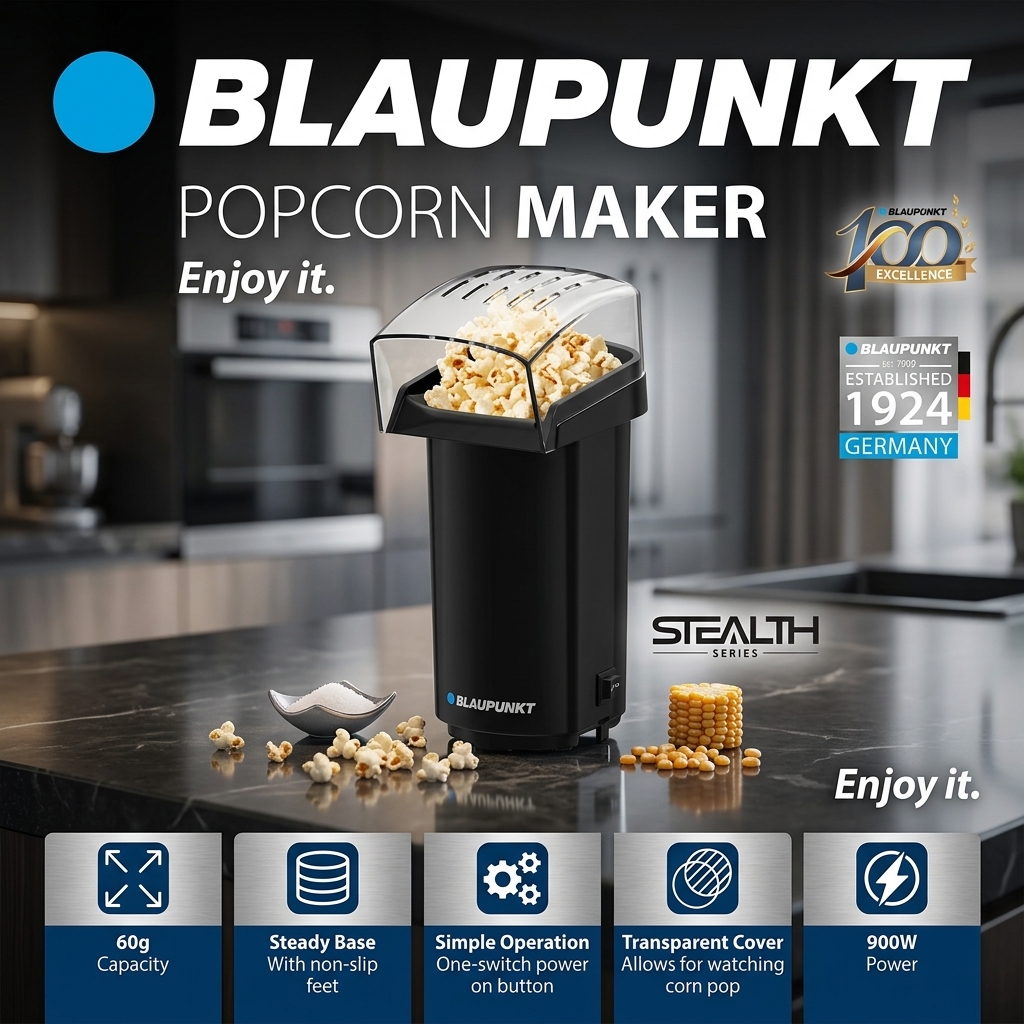 BLAUPUNK POPCORN MAKER -- 900 WATTS -- MOVIE TIME