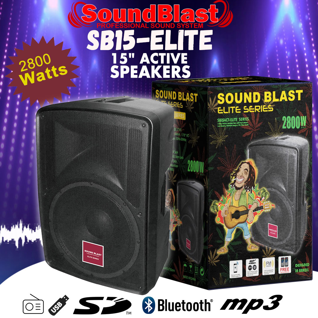 SOUND BLAST SPEAKERS - ACTIVE -- ELITE RASTAMAN -- 3200 WATTS