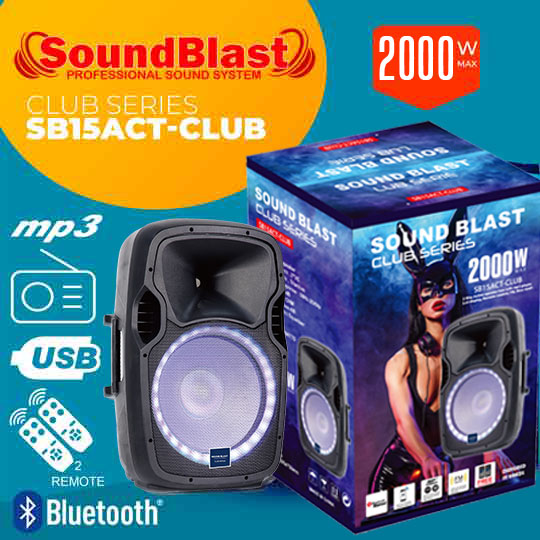 SOUND BLAST POWERED SPEAKER 15" CLUB SERIES -- 2000 WATTS