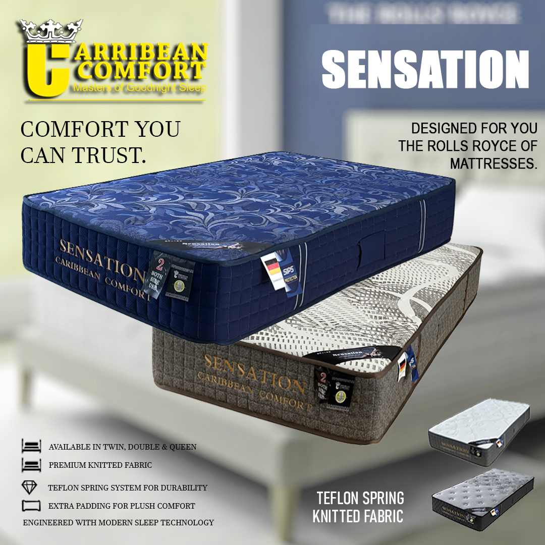 SIPS -- CARIBBEAN -- KING -- SENSATION -- KNITTED FABRIC & TEFFLON SPRING AND MORE PADDING -- BUGATTI OF MATRESS