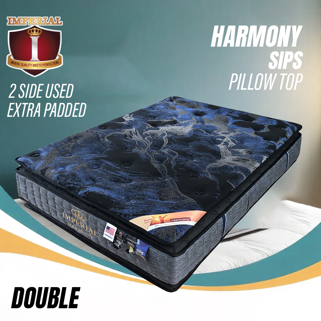 SIPS--IMPERIAL harMONY - DOUBLE - EXTRA PADDED + CORNER REENFORCED -- TOP OF LINE