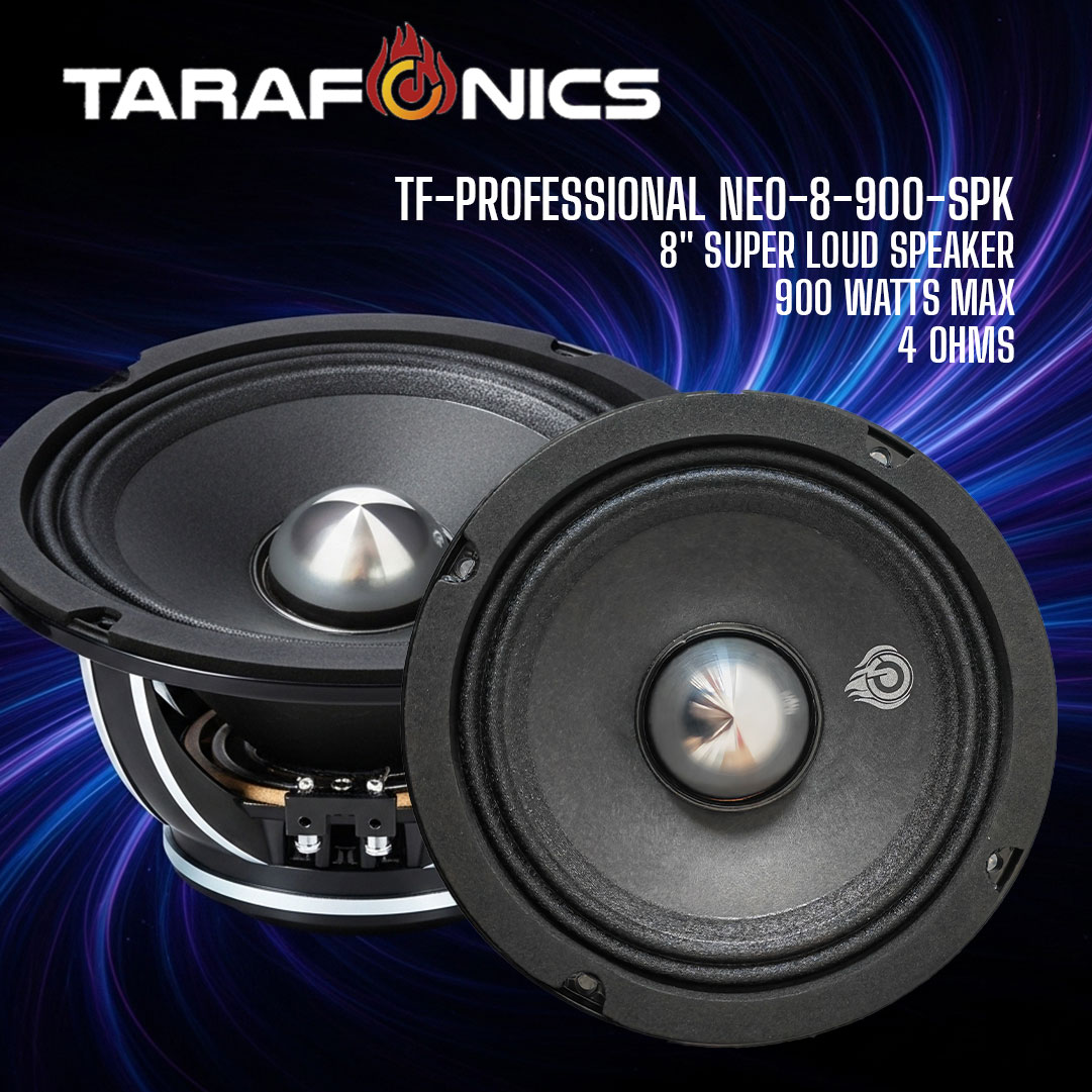 TARAFONICS -- 8 " -- 900 WATTS -- PROFESSIONAL NEO COMPETION SPEAKER (8)