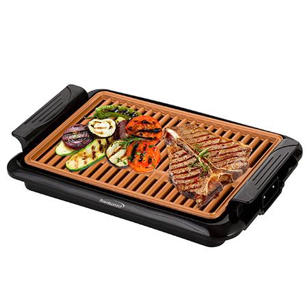 BRENTWOOD INDOOR ELECTRIC COPPER GRILL -- 1000 WATTS