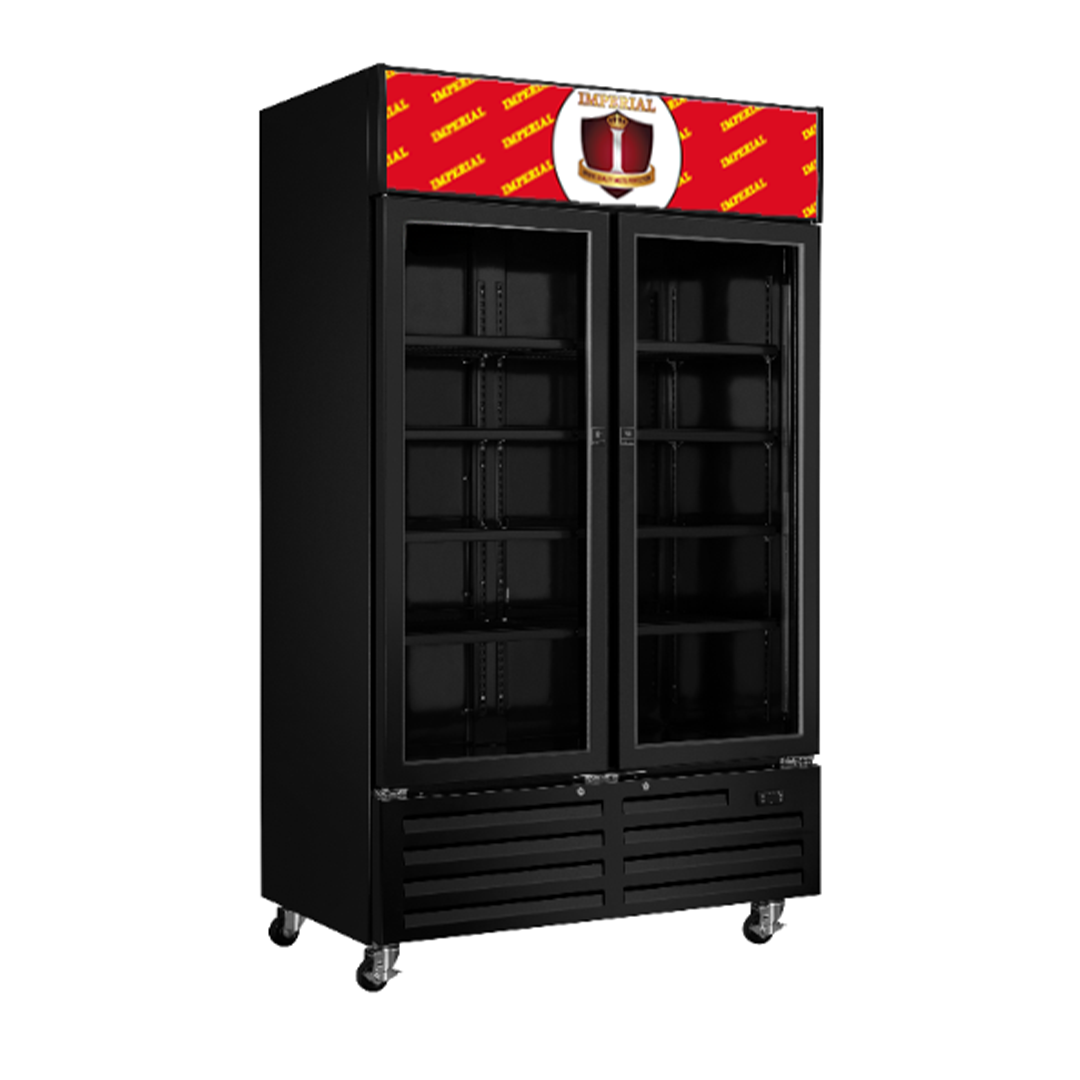 IMPERIAL DUAL COMMERCIAL SHOCASE COOLER -- DOUBLE DOOR CHILLER GIGANTIC SIZE