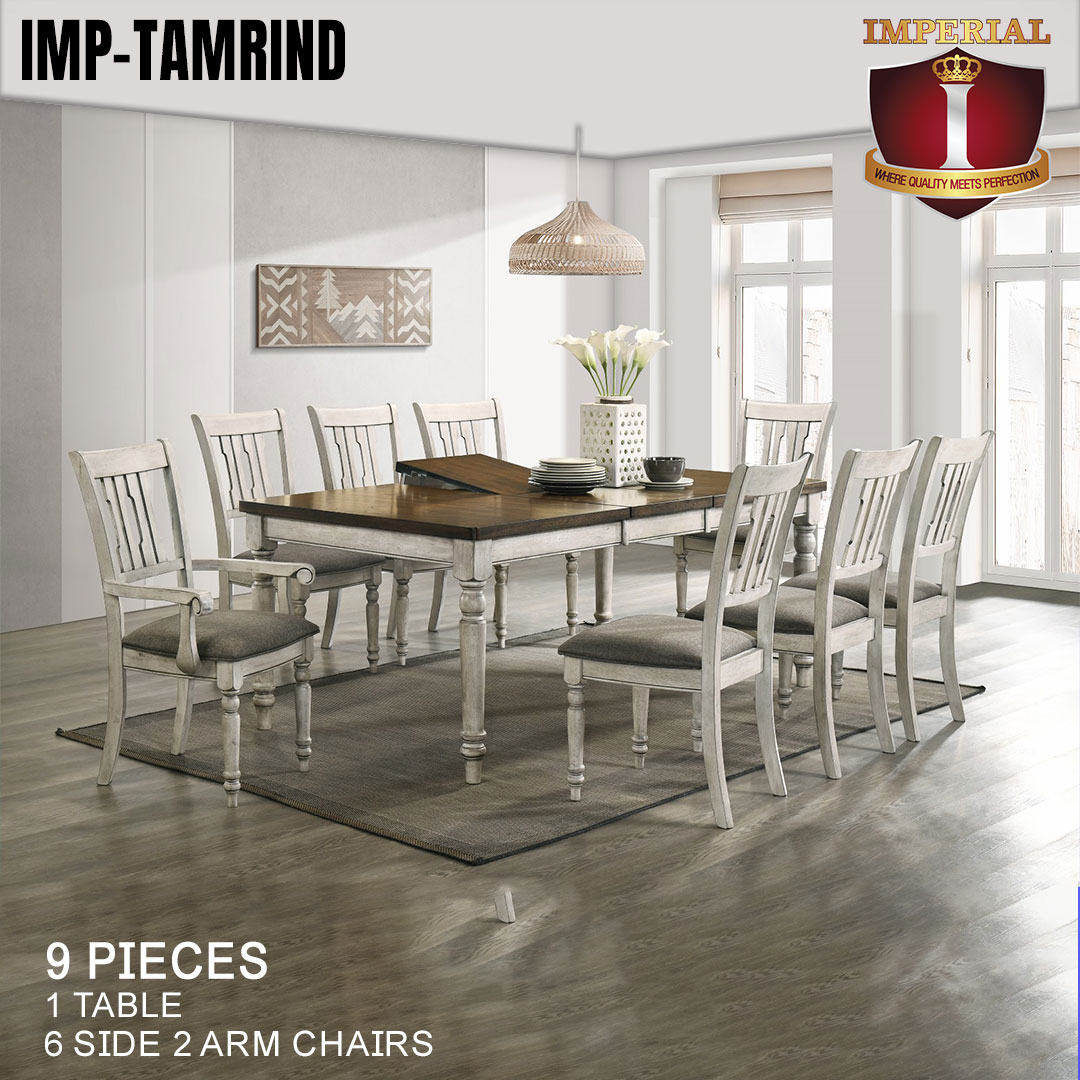 IMPERIAL LUXUARY DINING  --  ONE TABLE--SIX CHAIRS--2 ARM CHAIRS